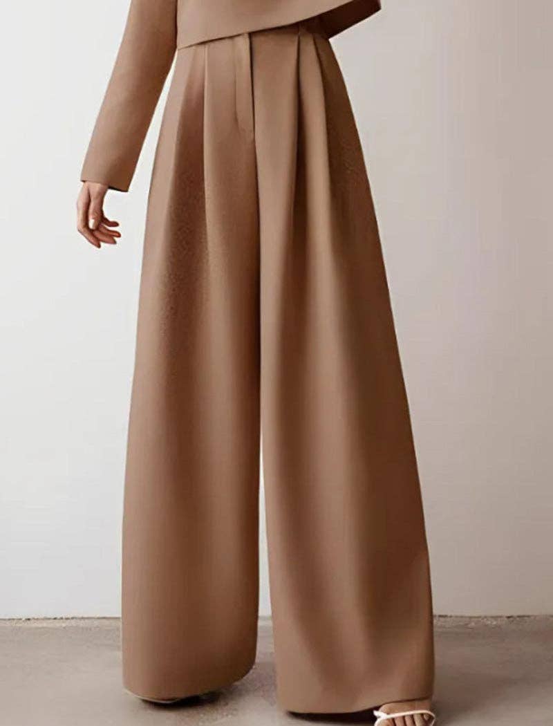 Ensemble de pantalon large uni sur mesure