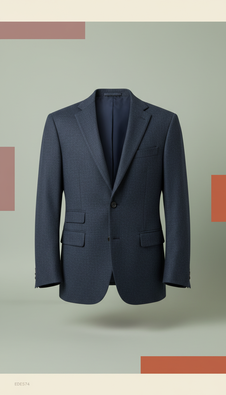 Charcoal Blue Tailored Blazer