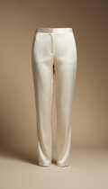 Pantaloni in seta sartoriali con gamba affusolata