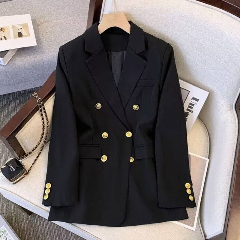 Ensemble deux pièces blazer et pantalon coupe décontractée pour femmes
