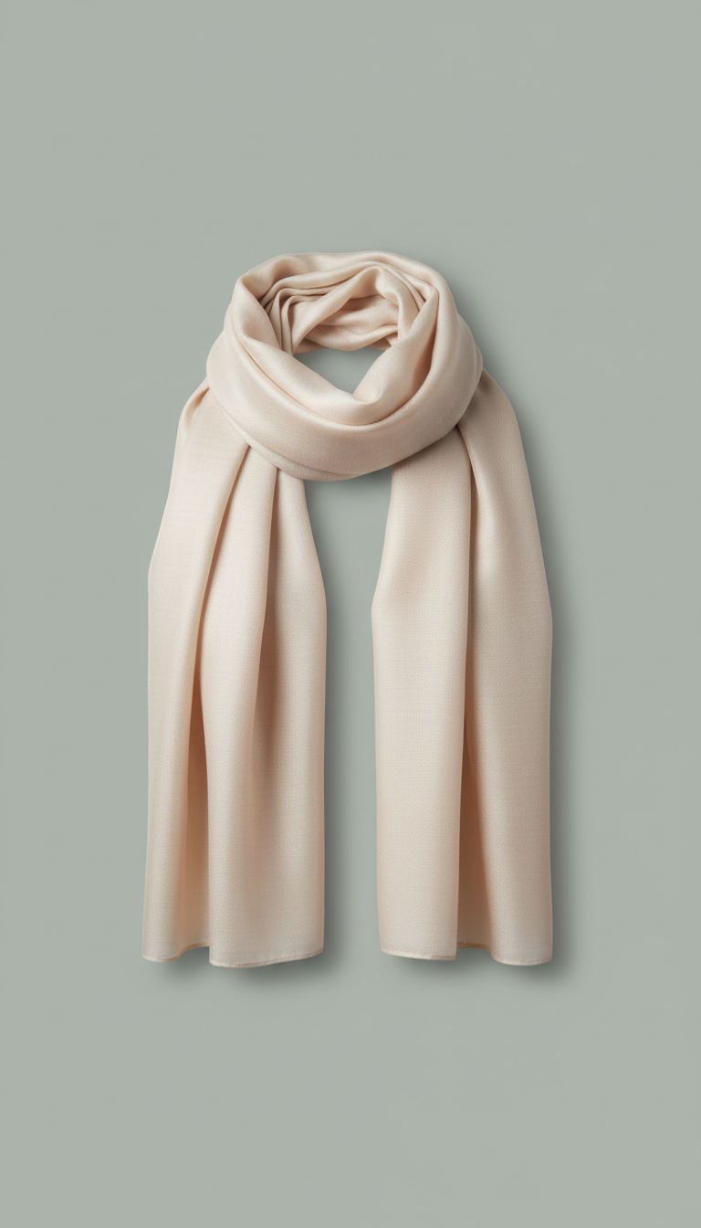 Ivory Silk Everyday Scarf