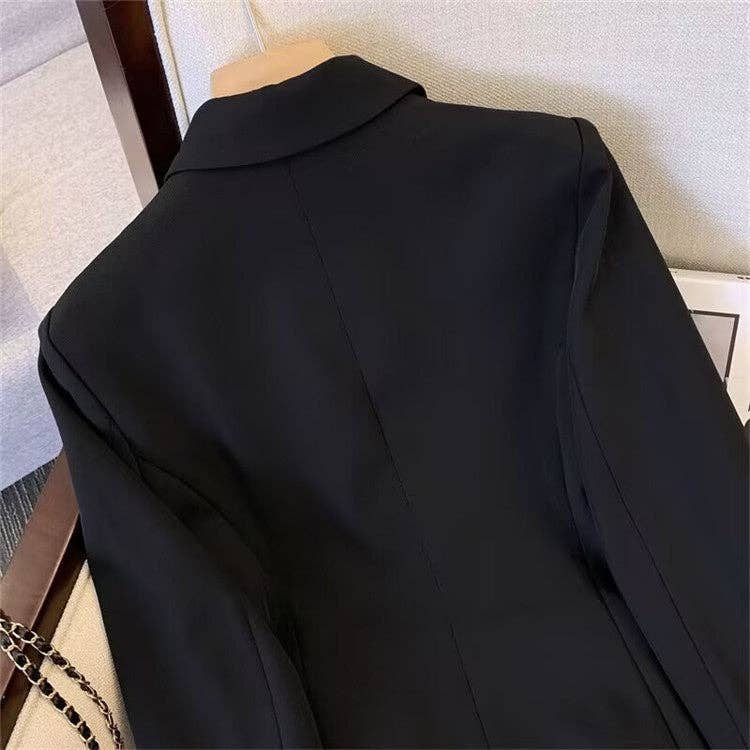 Ensemble deux pièces blazer et pantalon coupe décontractée pour femmes