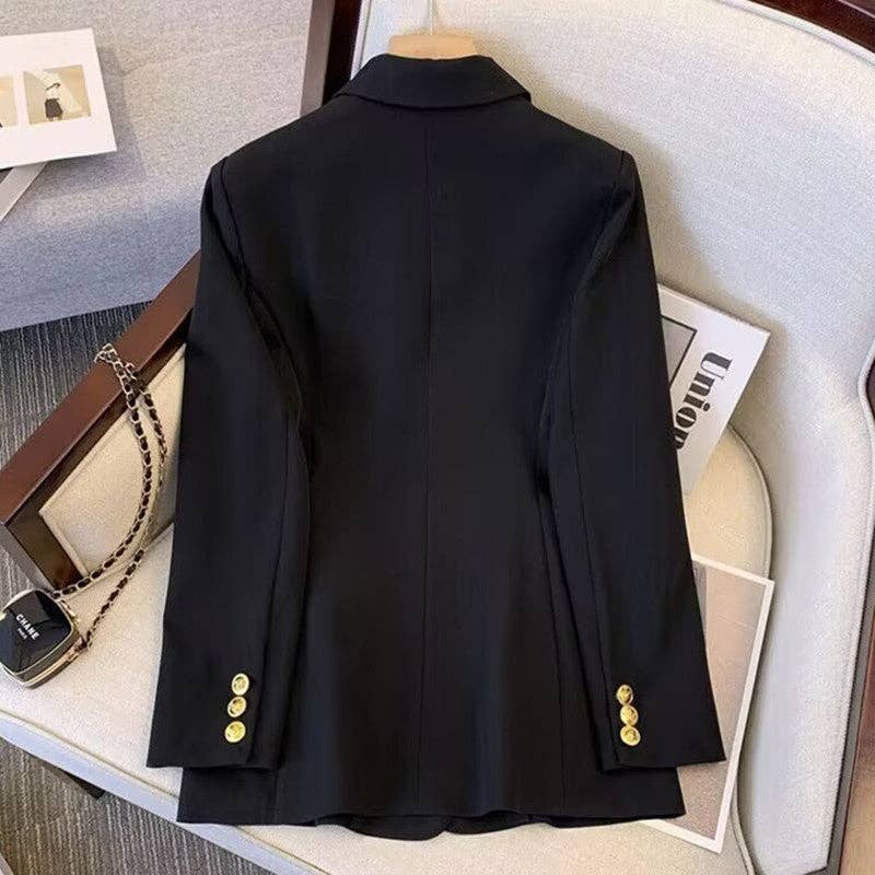 Ensemble deux pièces blazer et pantalon coupe décontractée pour femmes