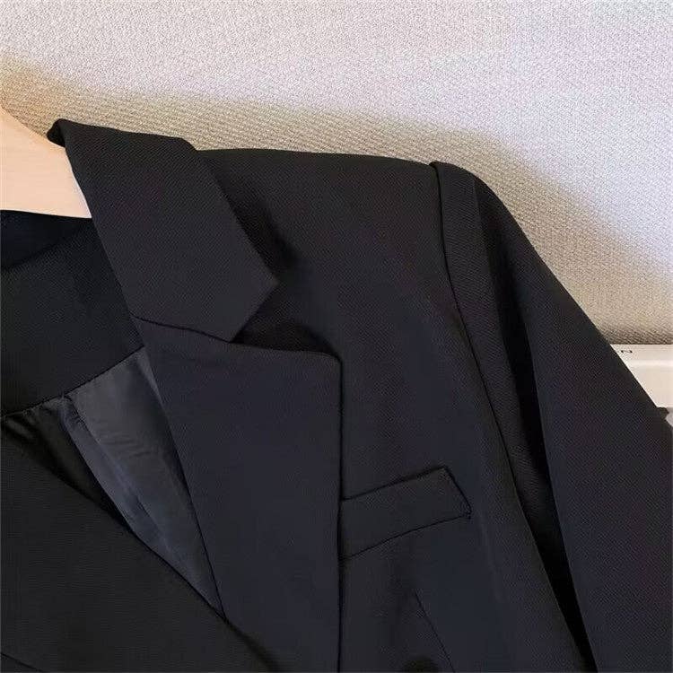 Ensemble deux pièces blazer et pantalon coupe décontractée pour femmes