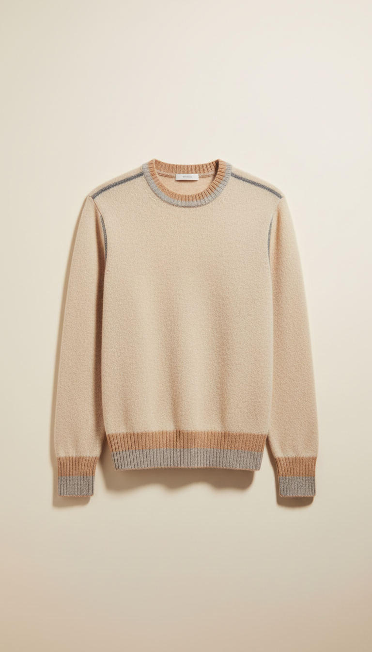 Cashmere Crewneck Sweater in Cloud Grey